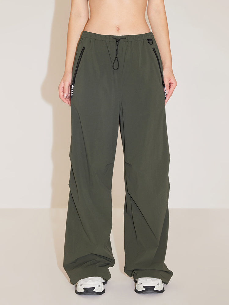 Elastic Waisted Straight Fit Trousers