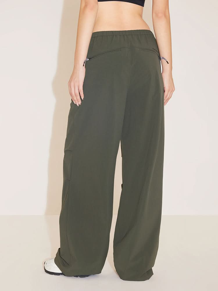 Elastic Waisted Straight Fit Trousers