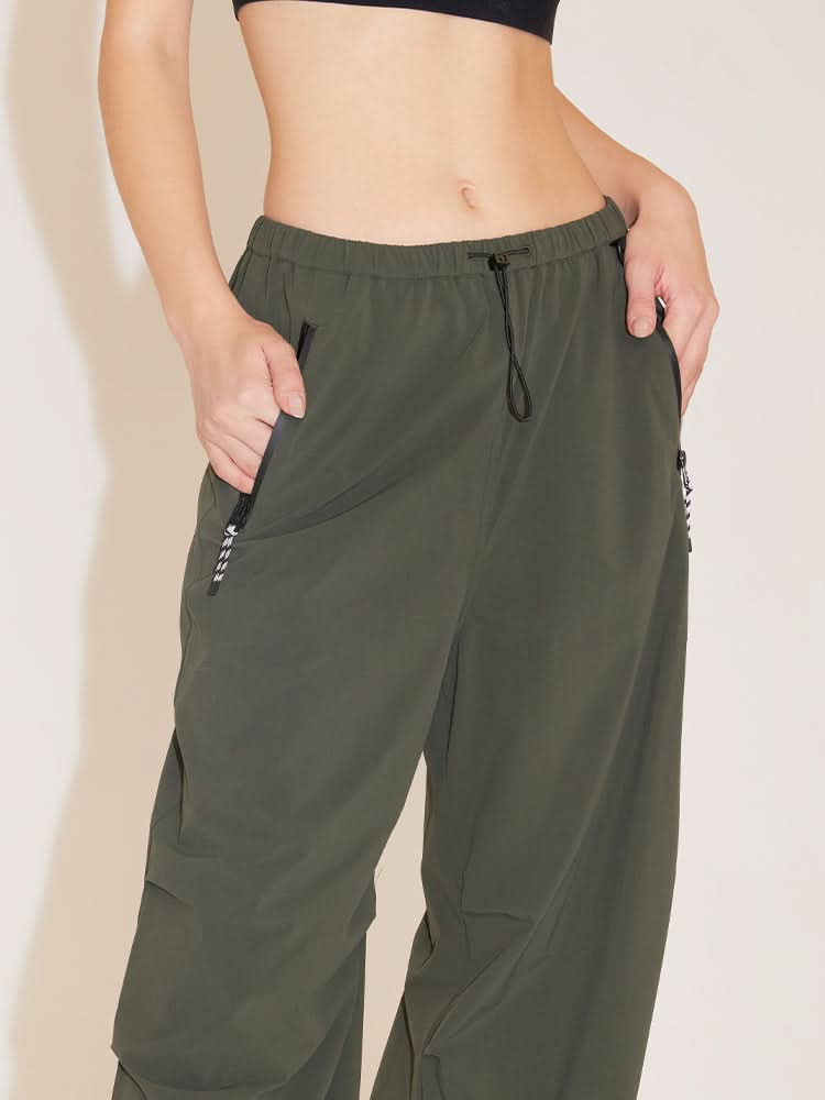 Elastic Waisted Straight Fit Trousers