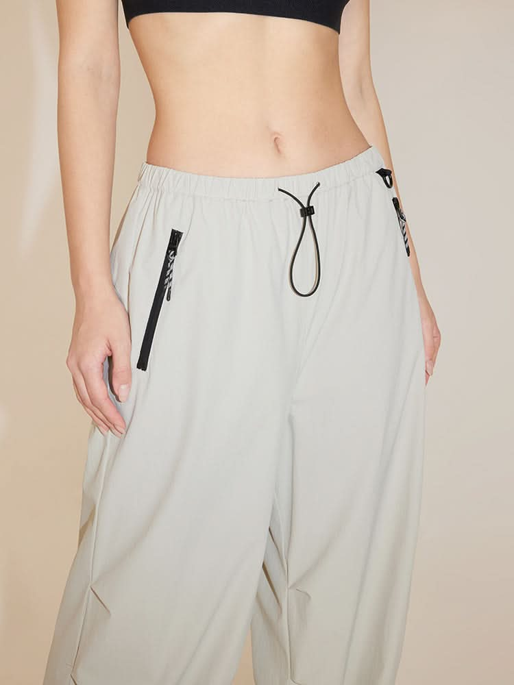 Elastic Waisted Straight Fit Trousers