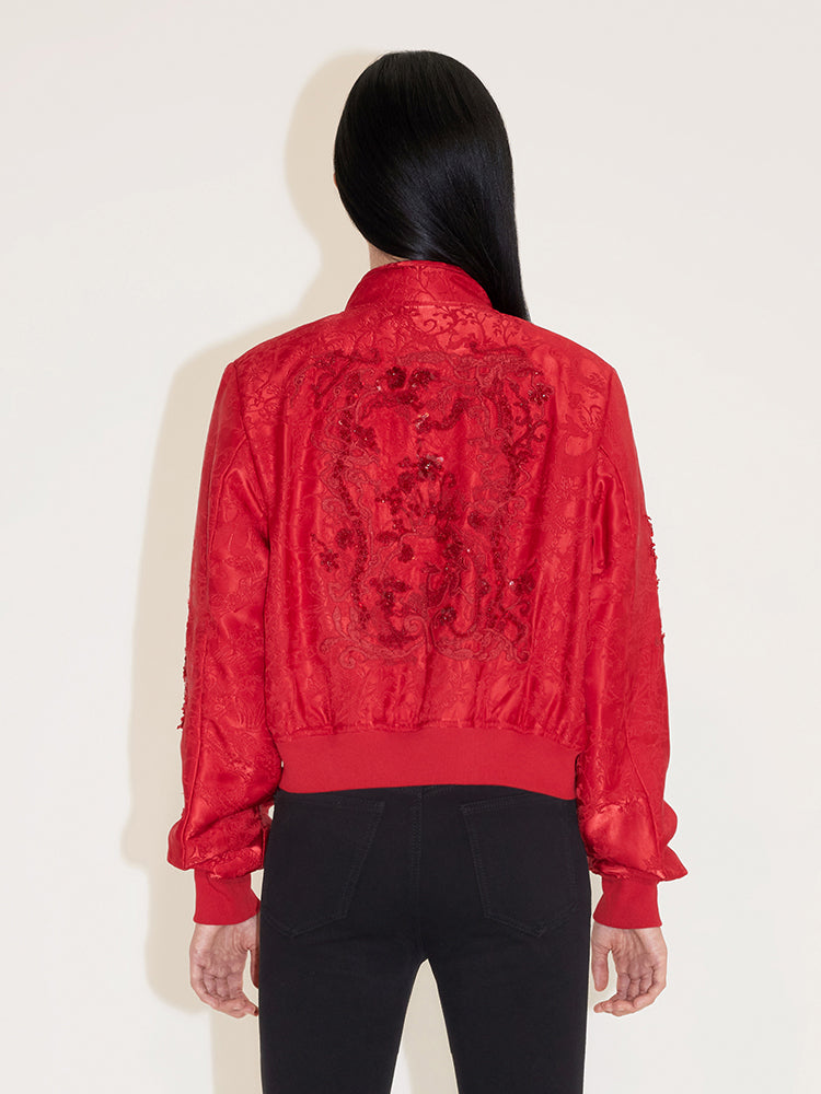 Delicate Embroidered Quilted Jacket