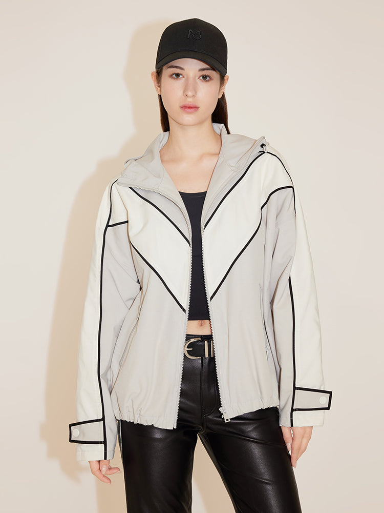 Relaxed Loose Fit Hooded Jacket