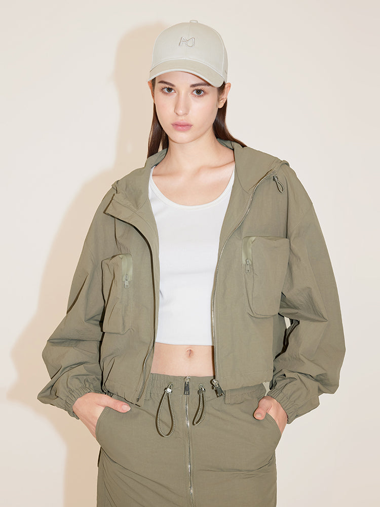 Vintage Cargo Hooded Jacket