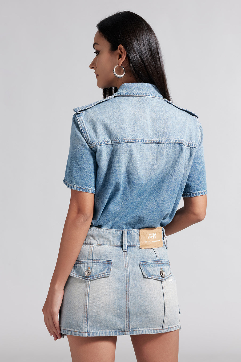 Vintage Lapel Denim Shirt