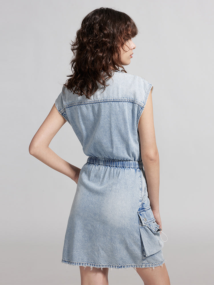 Denim Cargo Dress