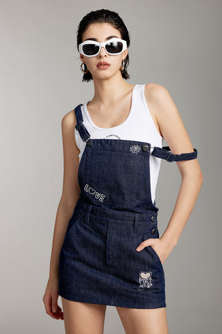 Miss Sixty x Keith Haring Capsule Collection Stylish Mini Denim Dress