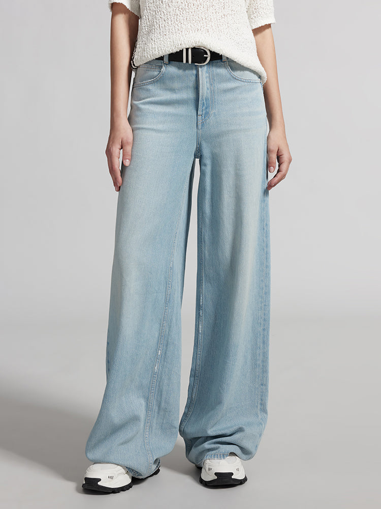 Tencel Denim Jeans With Straight Fit