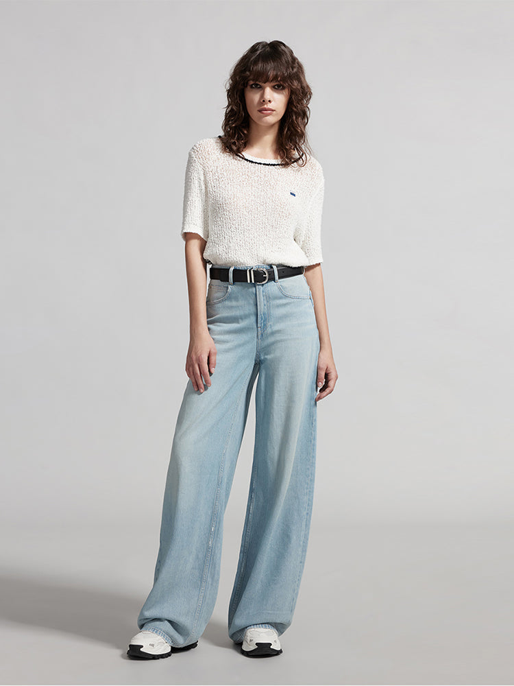 Tencel Denim Jeans With Straight Fit