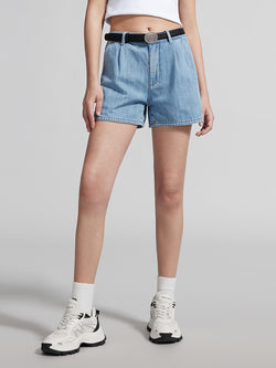 Denim Shorts With Tencel