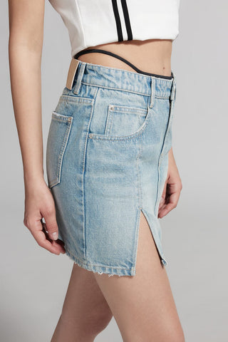 Sexy Slit Denim Skirt