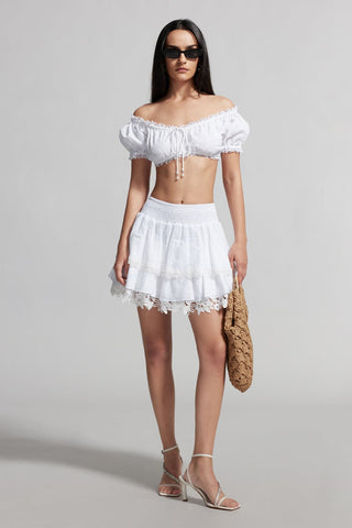 French Style Lace Mini Skirt