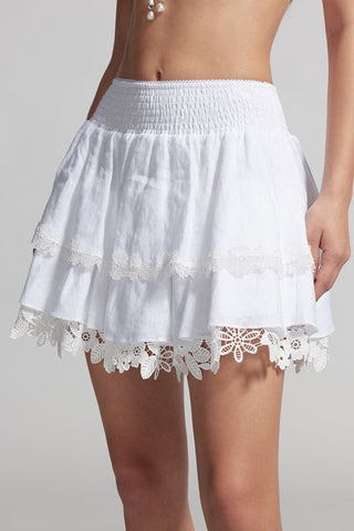 French Style Lace Mini Skirt