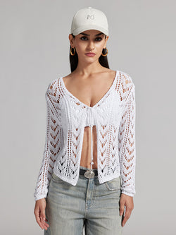 Resort Style Hollow Crochet Top