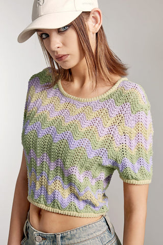 Stylish Colored Knit Top