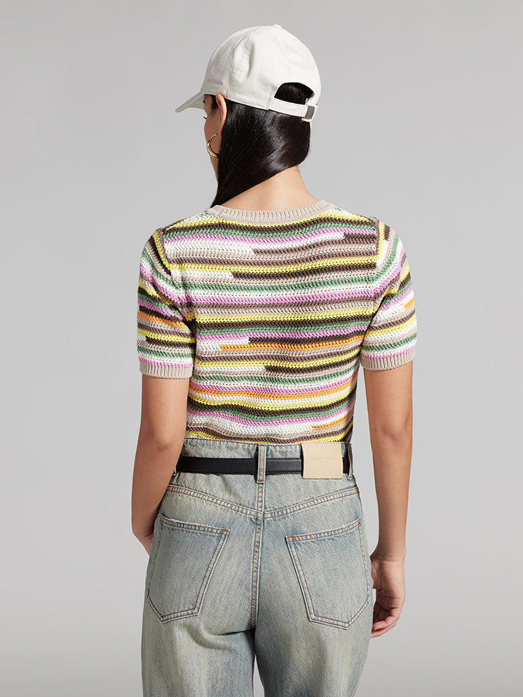 Colourful Striped Knit Top