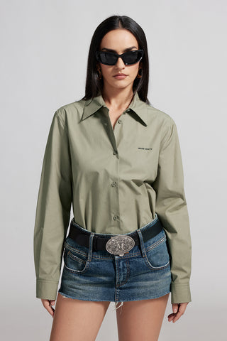 Casual Fit Shirt With Embroidered