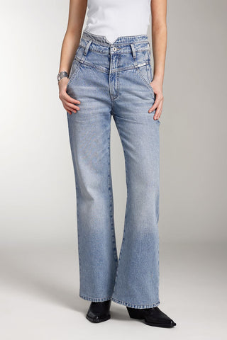 V-Shape Waist Vintage Flared Jeans