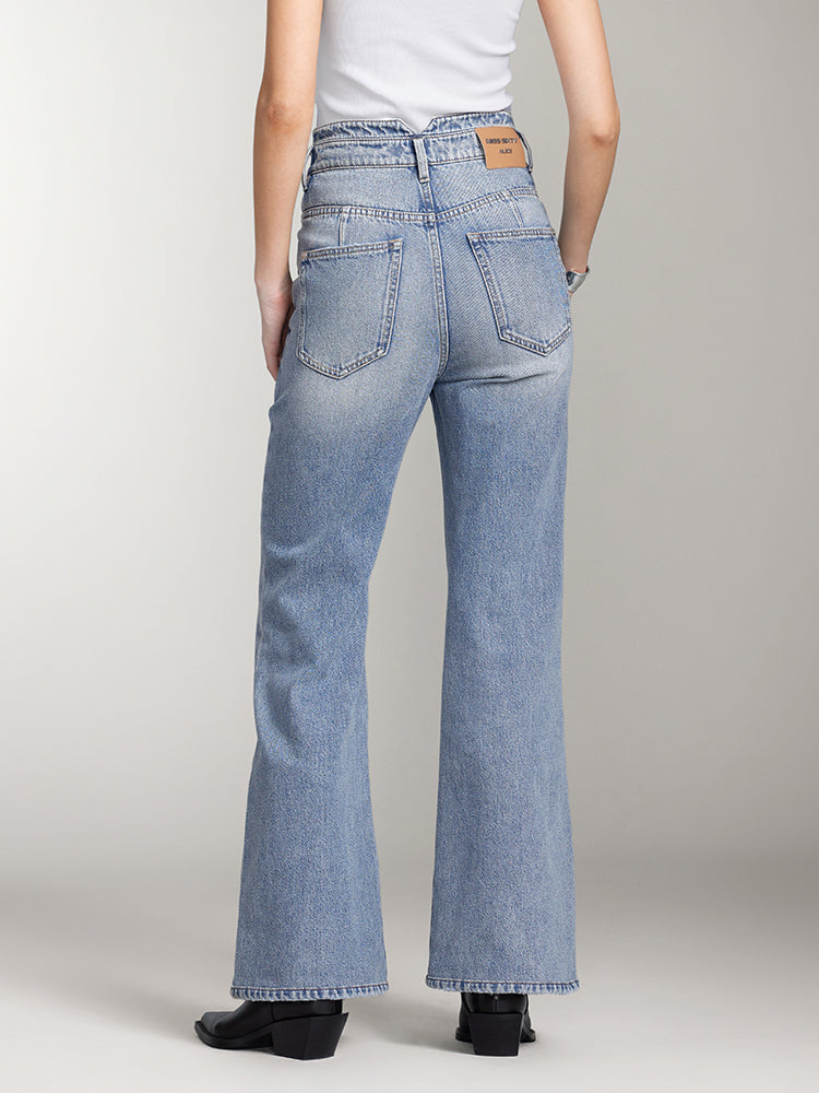 V-Shape Waist Vintage Flared Jeans