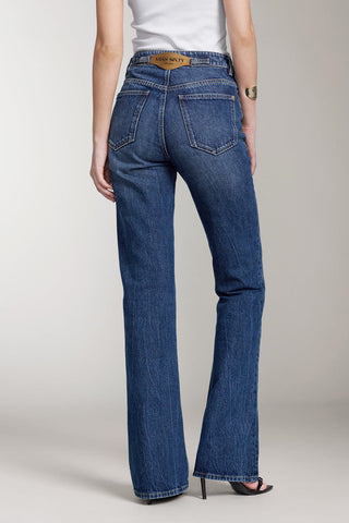 Vintage Flared Jeans In Navy Blue