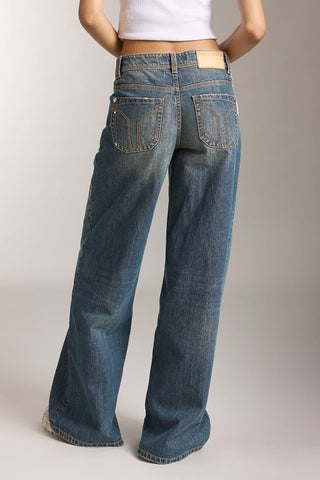 Vintage Slit Wide Leg Jeans