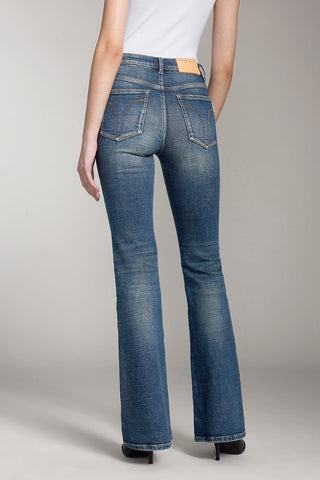 Vintage Washed Flared Jeans