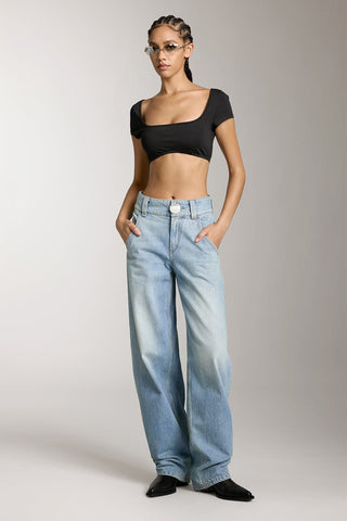 Vintage Washed Low Rise Jeans