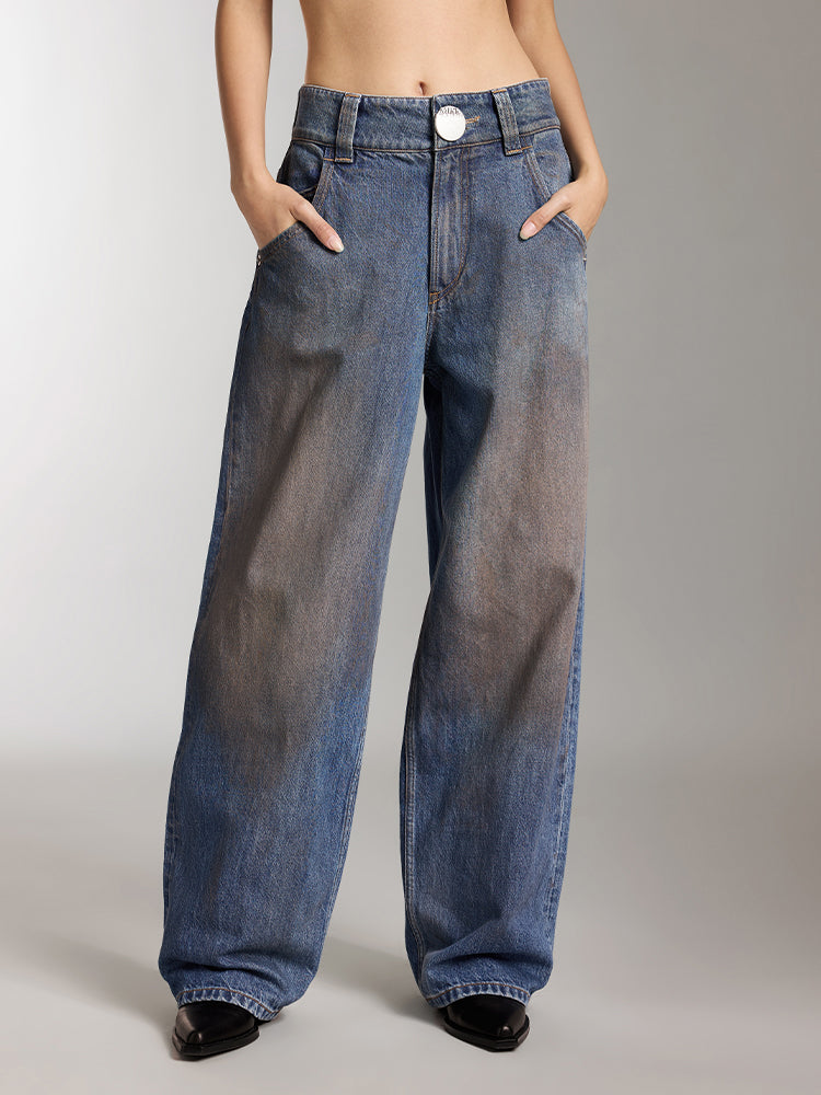 Plus Size High Rise Pull-On Acid Wash Jeans | Fashion to Figure Plus Size High Rise Pull-On Acid Wash Jeans | Fashion to Figure