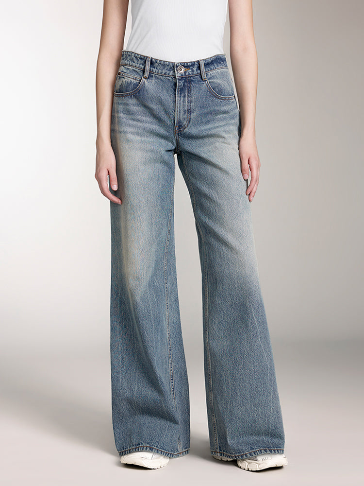 Vintage Blue Low-Rise Jeans