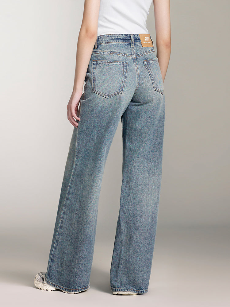 Vintage Blue Low-Rise Jeans