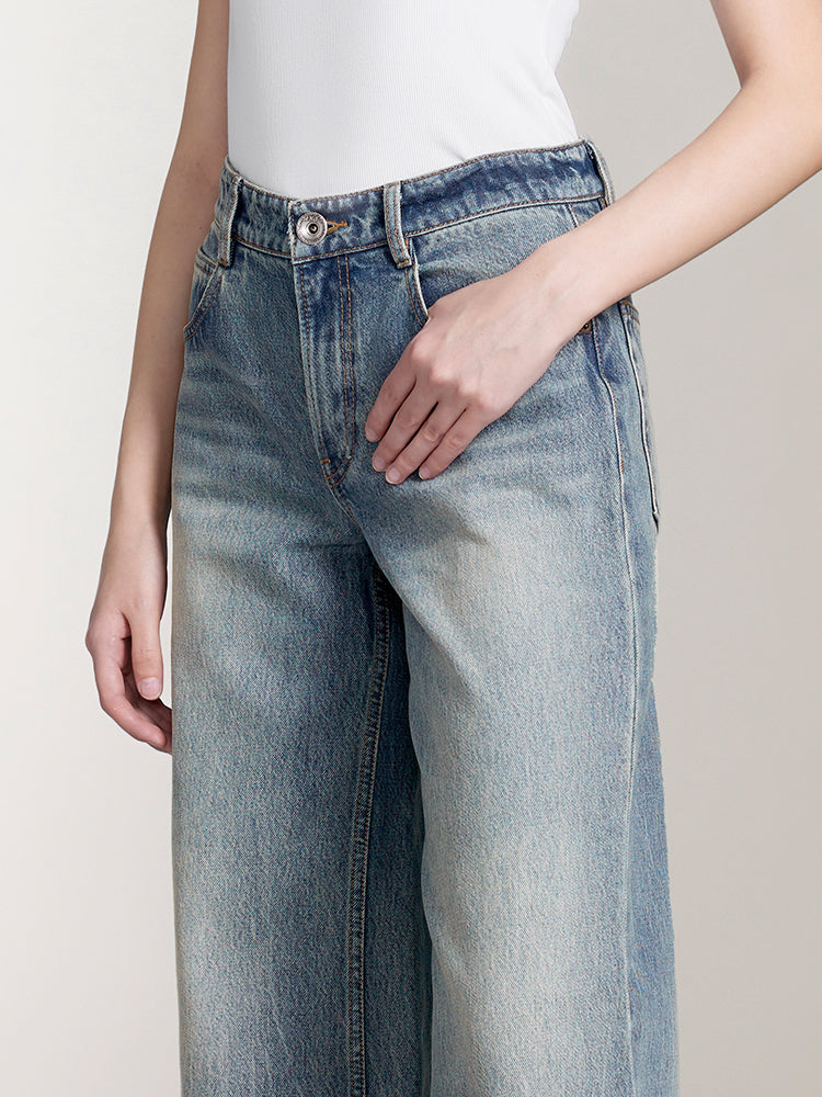 Vintage Blue Low-Rise Jeans