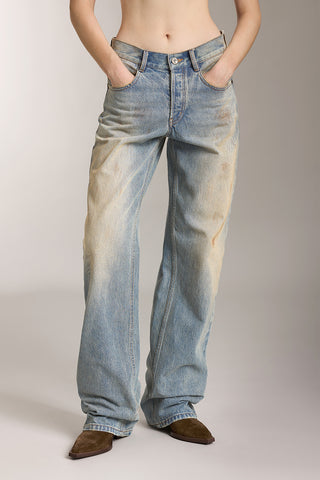Straight Fit Wasteland Style Jeans