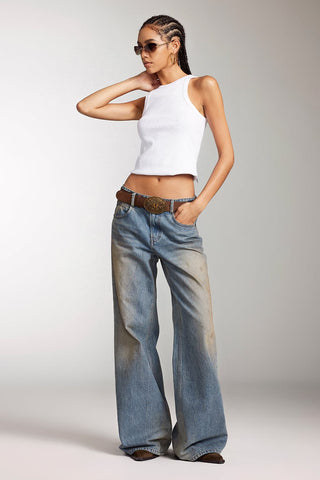 Low-Rise Wasteland Style Jeans