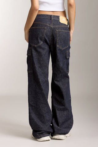 Vintage Low Rise Cargo Style Jeans