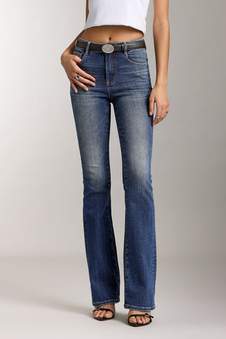 High Waist Slim Fit Flared Jeans