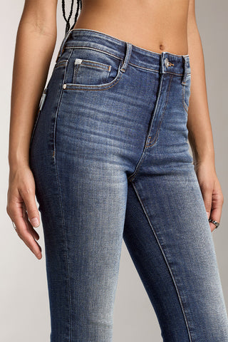 High Waist Slim Fit Flared Jeans