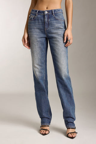 High Rise Straight Fit Jeans