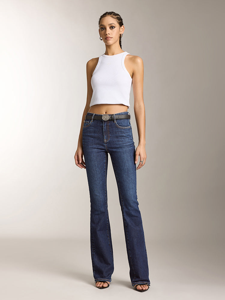 Vintage High Waisted Flared Jeans