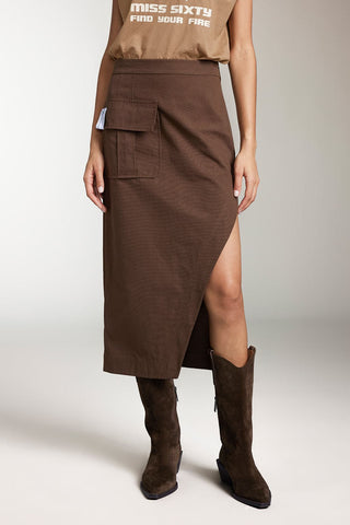 Cargo Slit Maxi Skirt