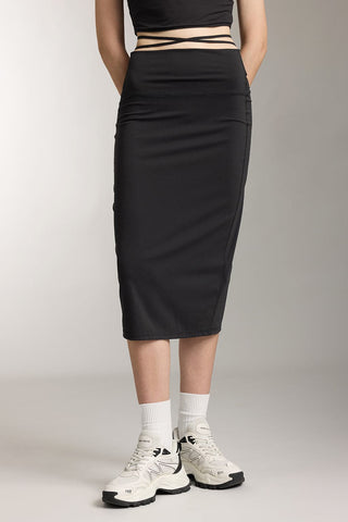 Slim Fit Straight Slit Skirt