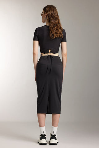 Slim Fit Straight Slit Skirt