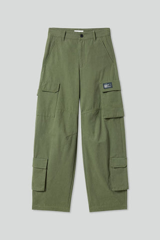 Cargo Wide Leg Pants In Green