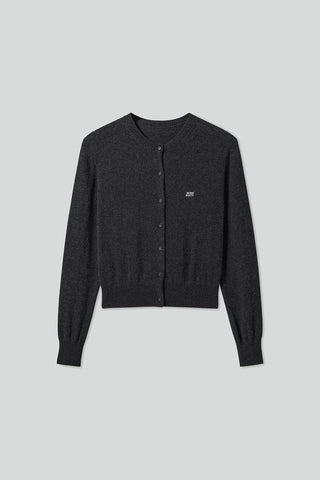 Crew Neck Cashmere Cardigan