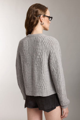 Loose Fit Wool V-Neck Cardigan