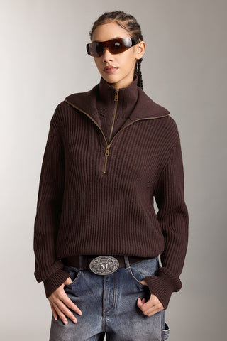 Layered Wool Blend Sweater