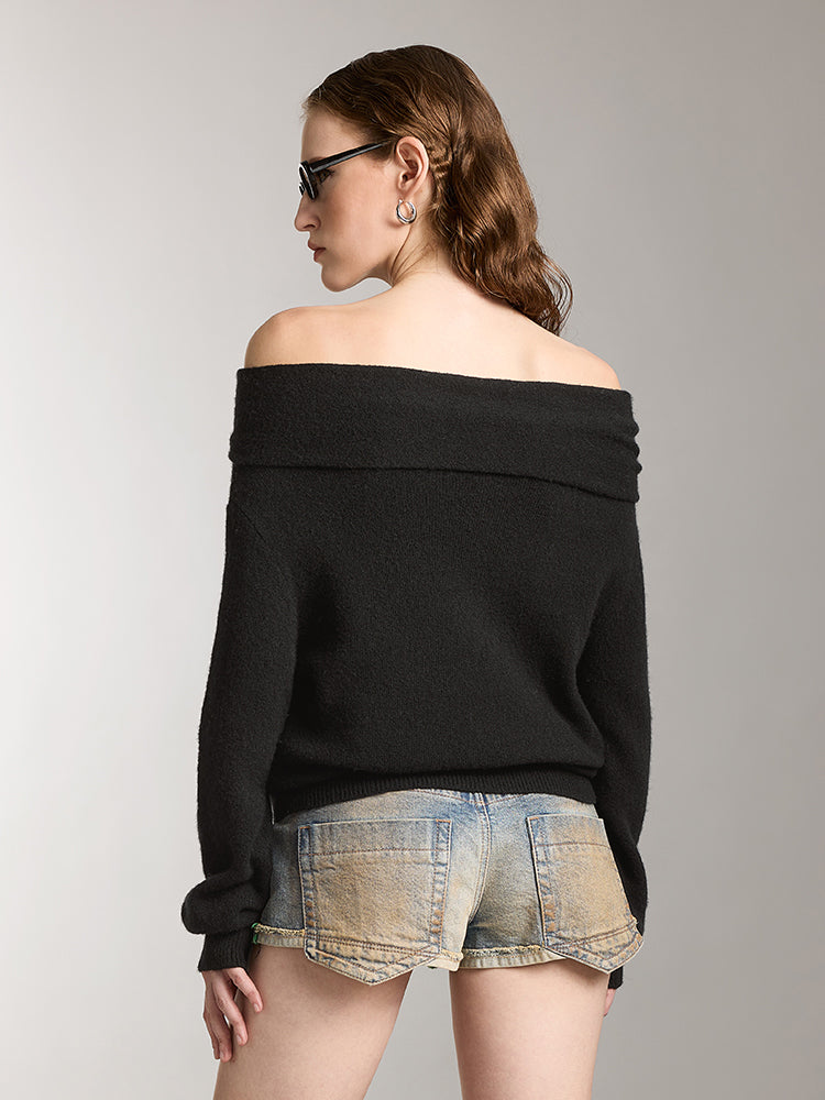 Off-Shoulder Knit Top