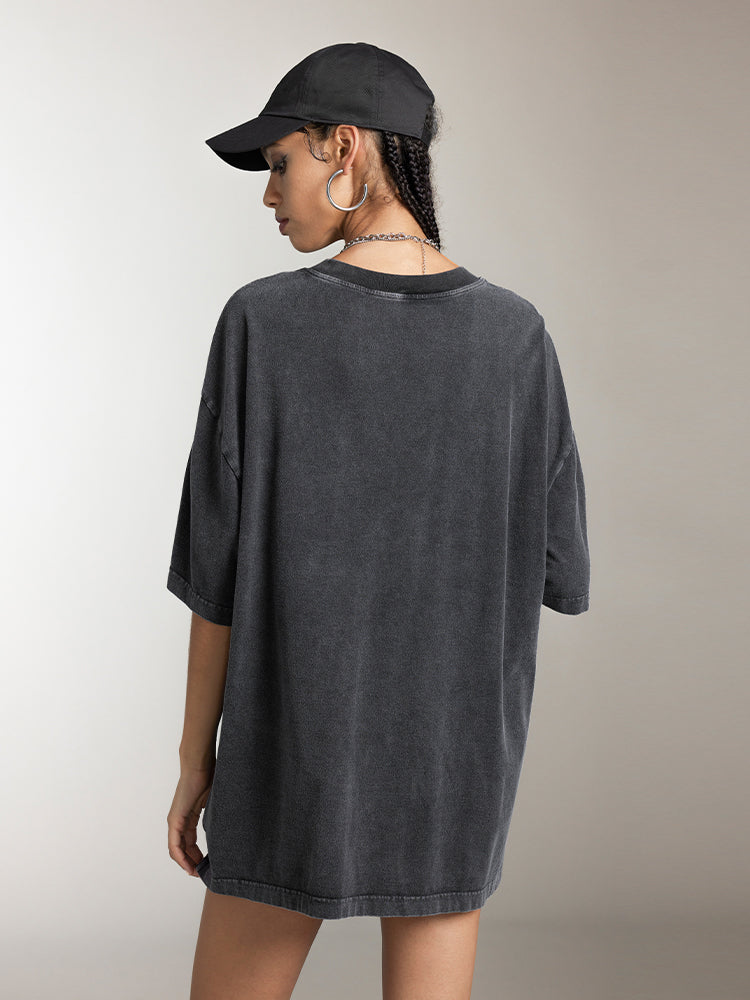 Vintage Style Long Fit T-Shirt