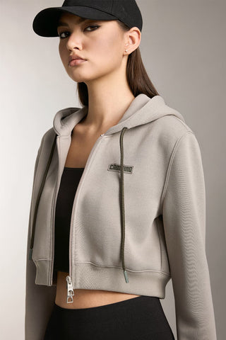 Double Zipper Hooded Sports Sweatshirt