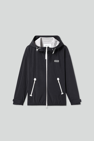 Double Zip Hooded Windbreaker Jacket