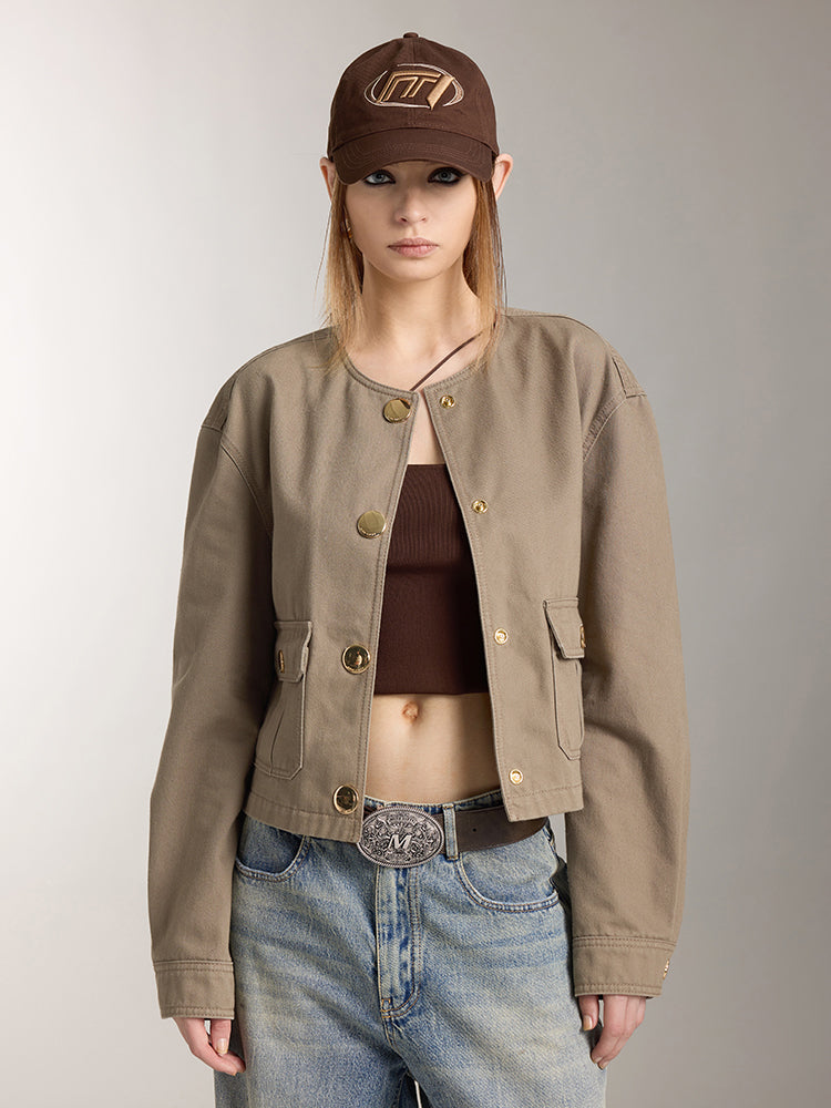 Vintage Khaki Green Jacket