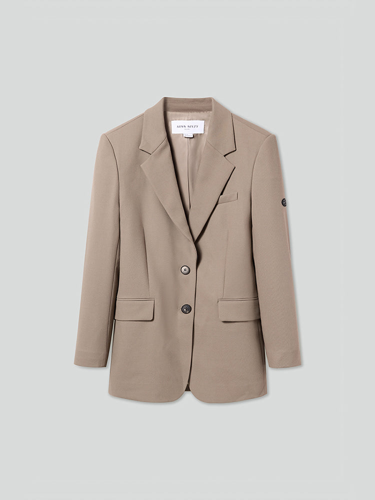 Loose Fit Single Breasted Suit Jacket